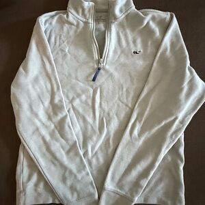 Vineyard Vines Men's Cream Zip-Up Sweater